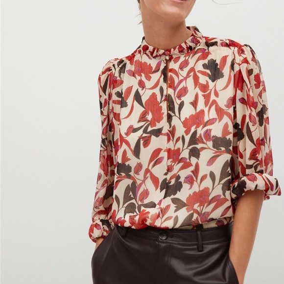 MANGO Floral print blouse - Picture 3 of 6